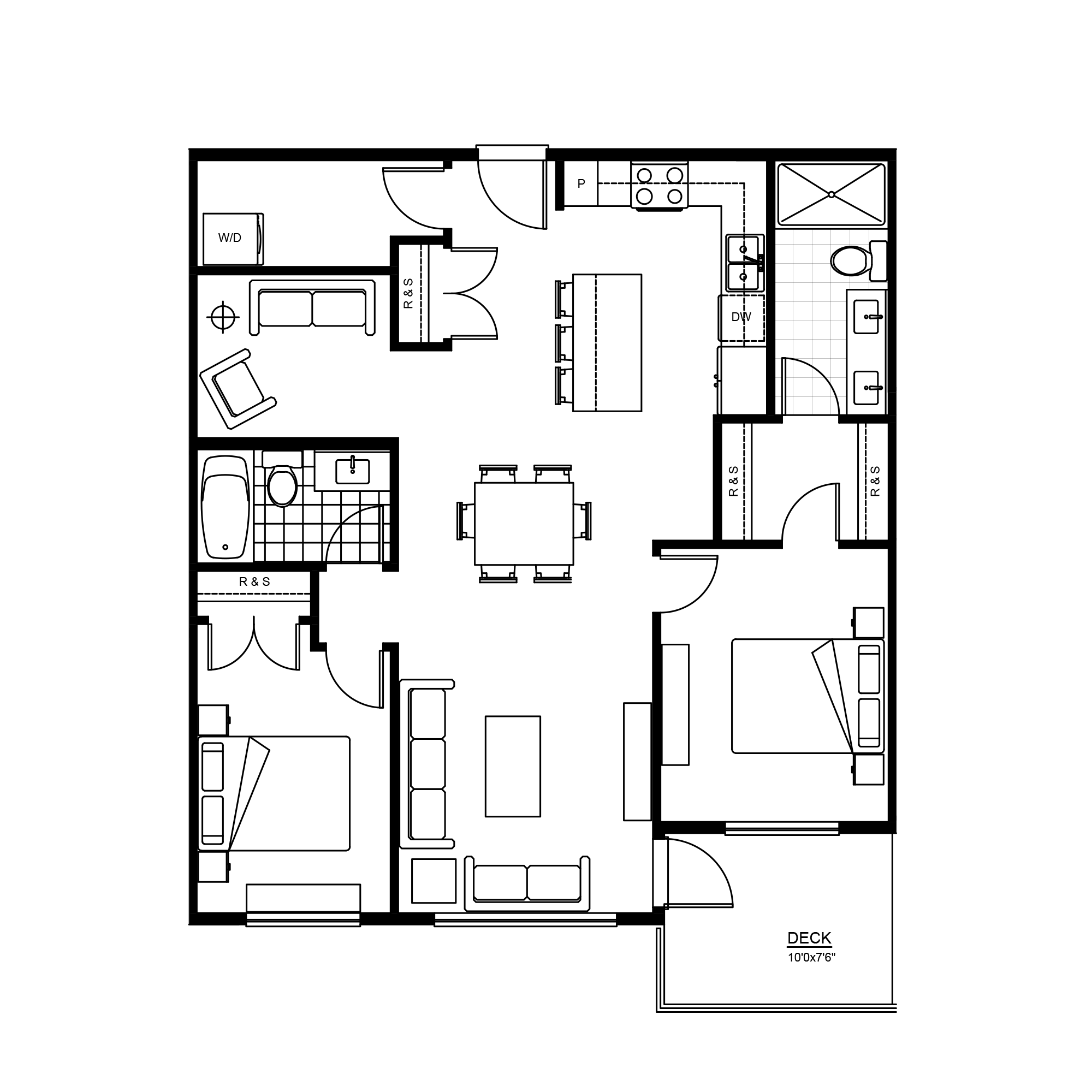 Mercato Plaza - Plan D 2BR+DEN