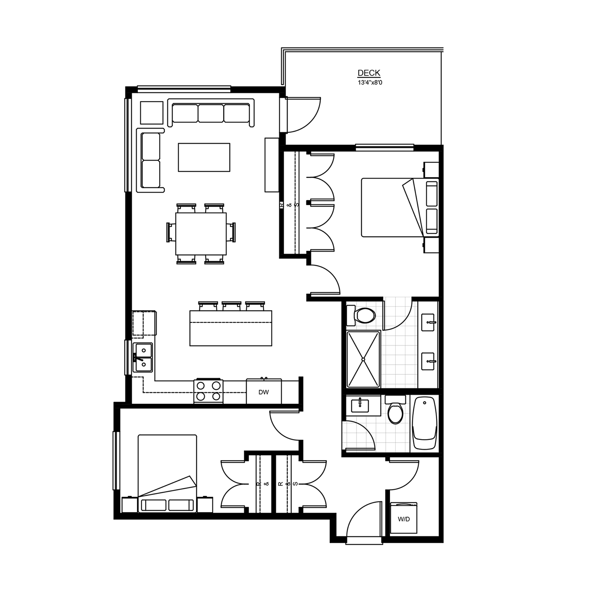 Mercato Plaza - Plan D4 2BR + DEN